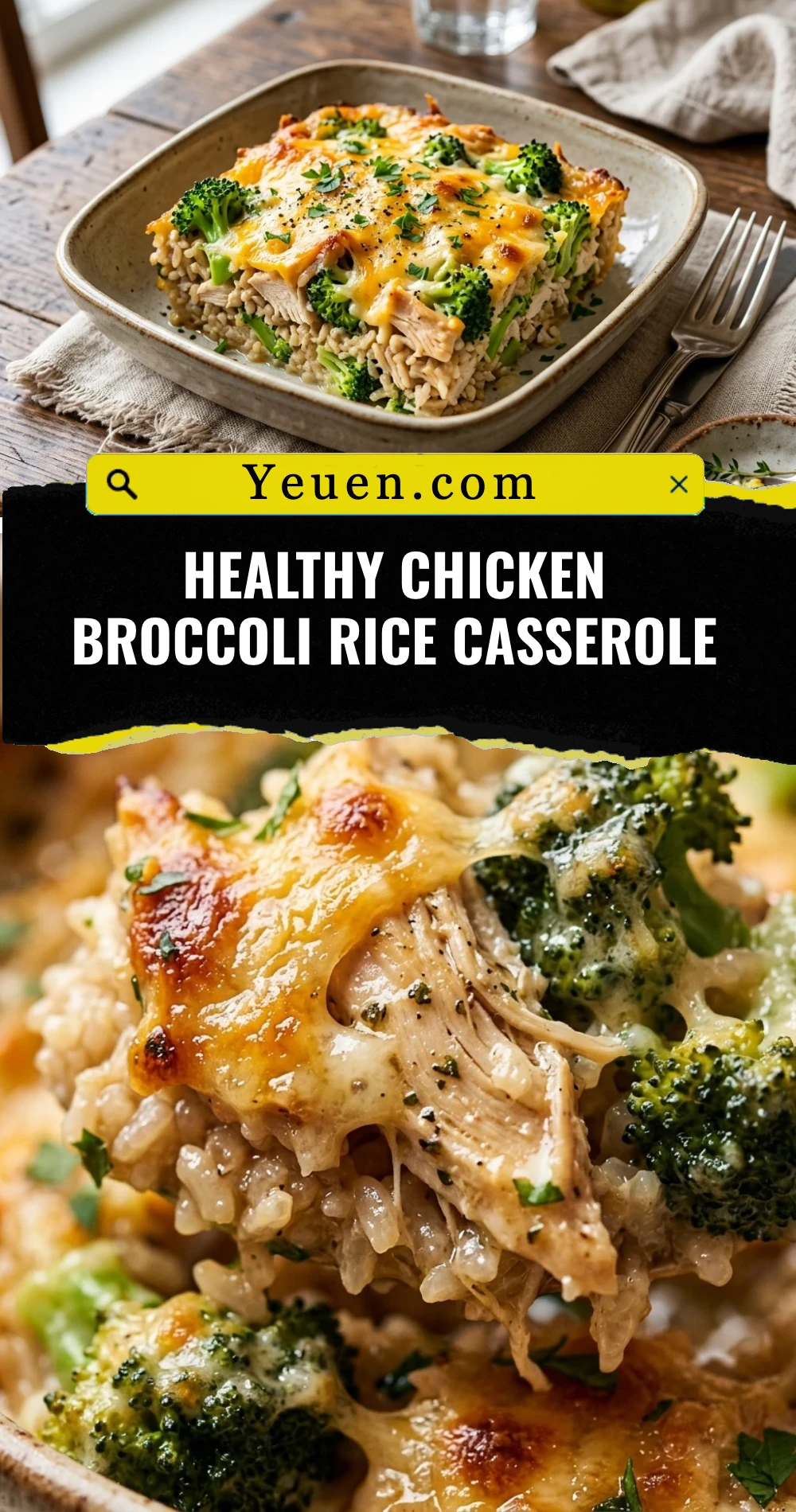 Healthy Chicken Broccoli Rice Casserole