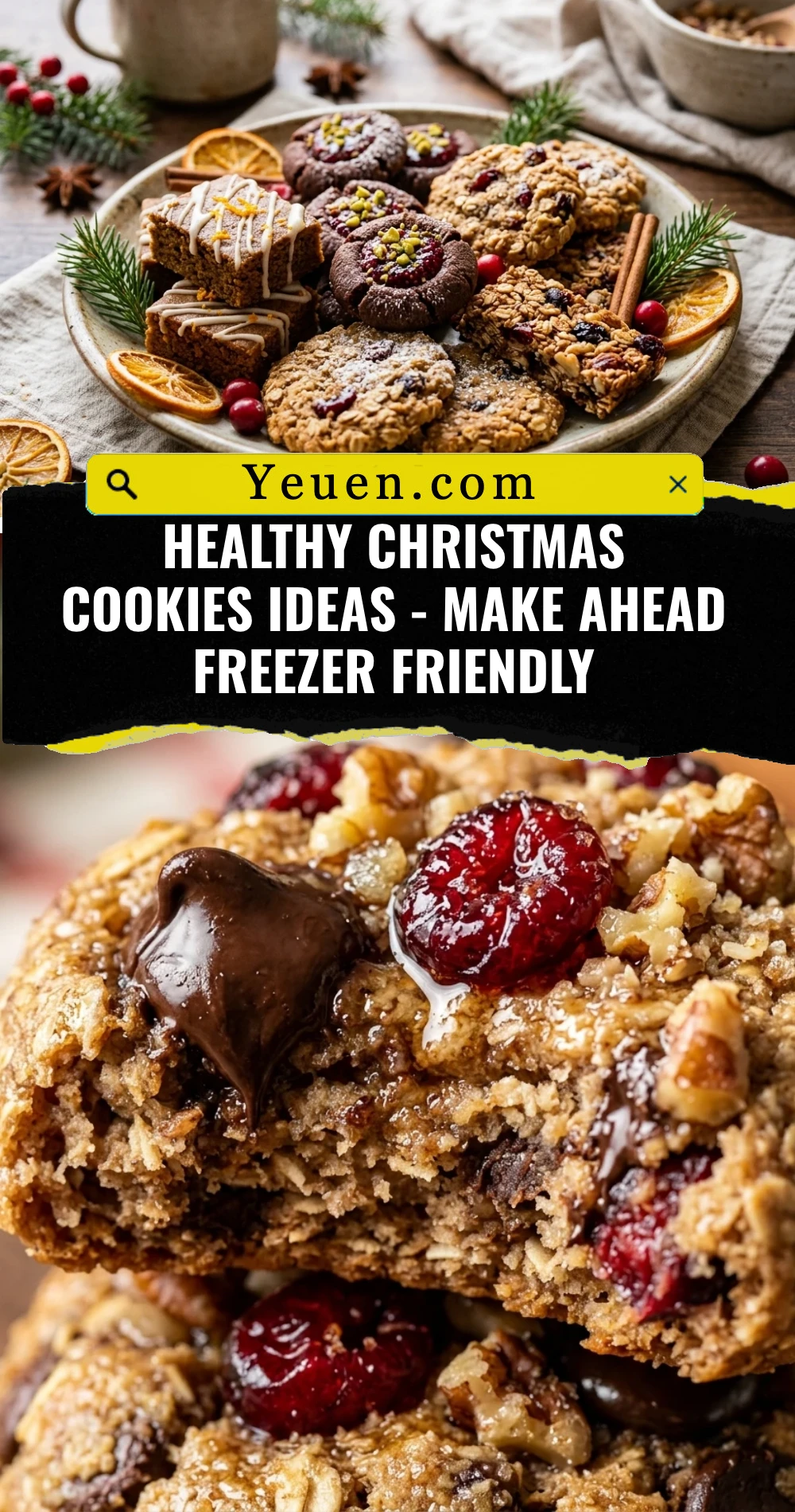 Healthy Christmas Cookies Ideas - Make Ahead Freezer Friendly