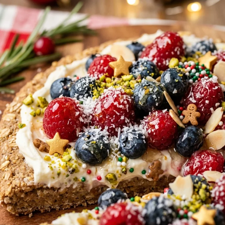 Healthy Christmas Dessert Pizza Board - Sweet Pizza