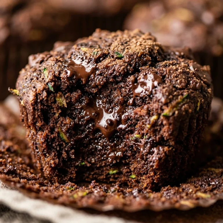 Healthy Double Chocolate Zucchini Muffins