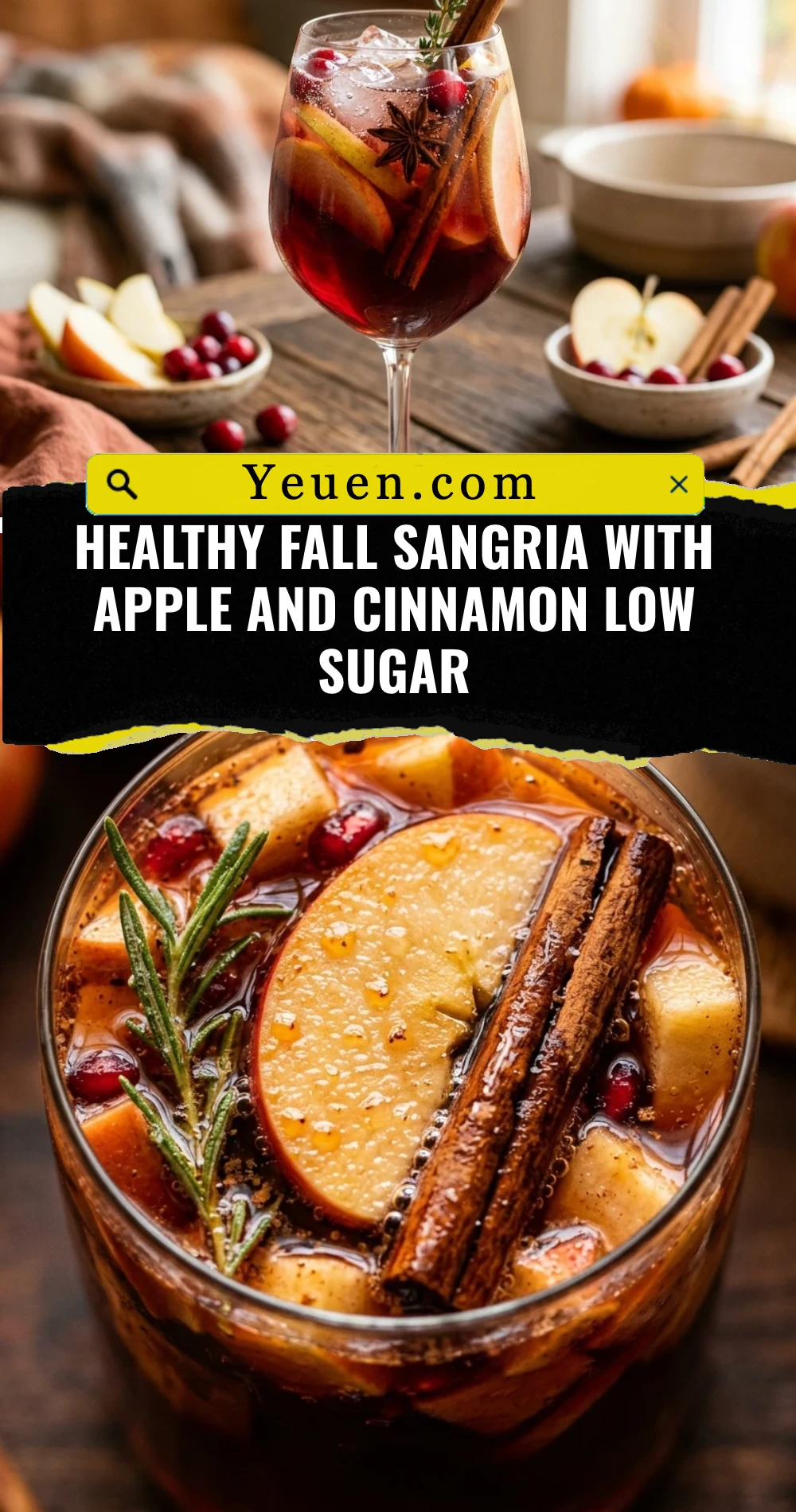 Healthy Fall Sangria With Apple And Cinnamon Low Sugar