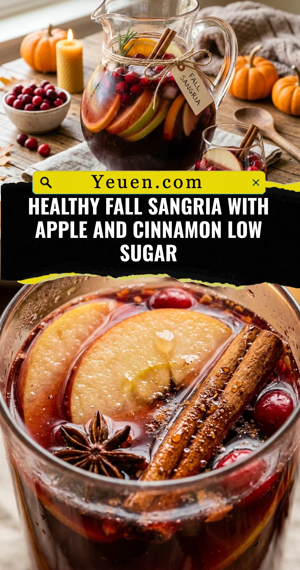 Healthy Fall Sangria With Apple And Cinnamon Low Sugar