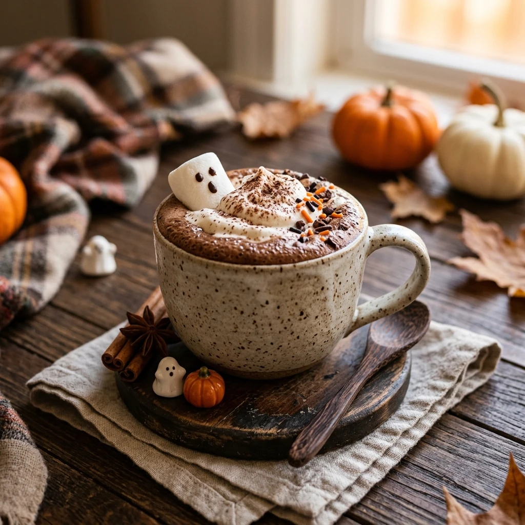 Healthy Halloween Hot Chocolate With Protein Powder Low Sugar