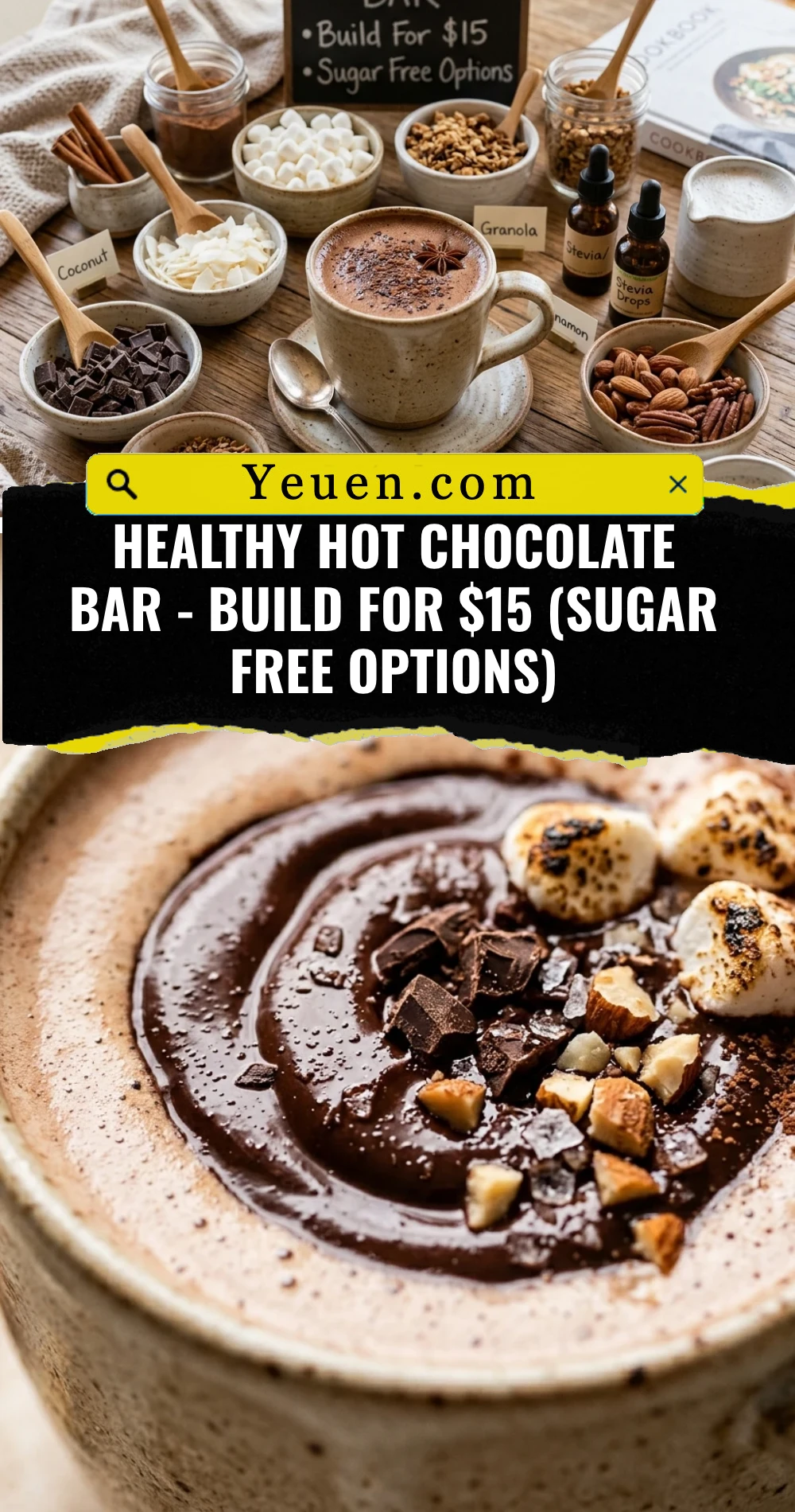 Healthy Hot Chocolate Bar - Build For $15 (Sugar Free Options)