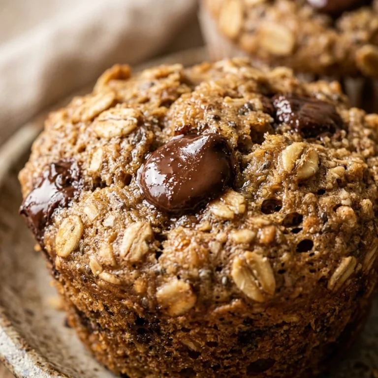 Healthy Oatmeal Chocolate Chip Muffins