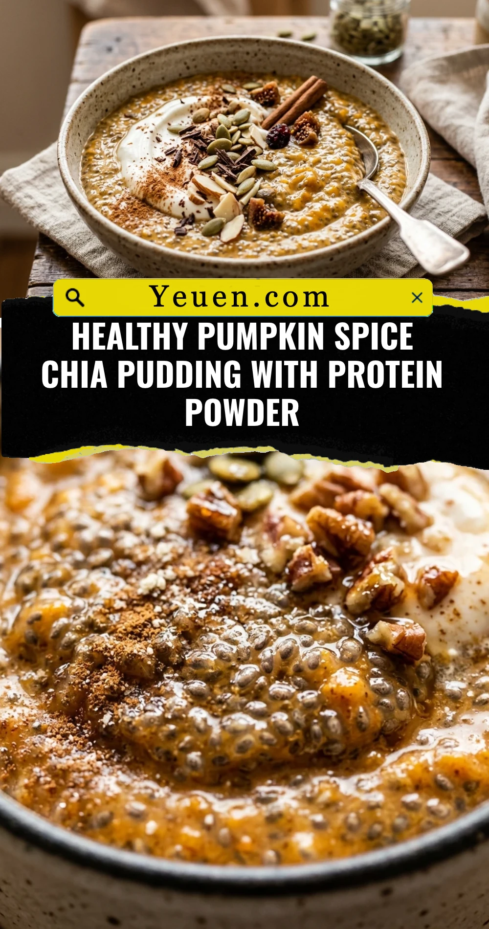Healthy Pumpkin Spice Chia Pudding With Protein Powder