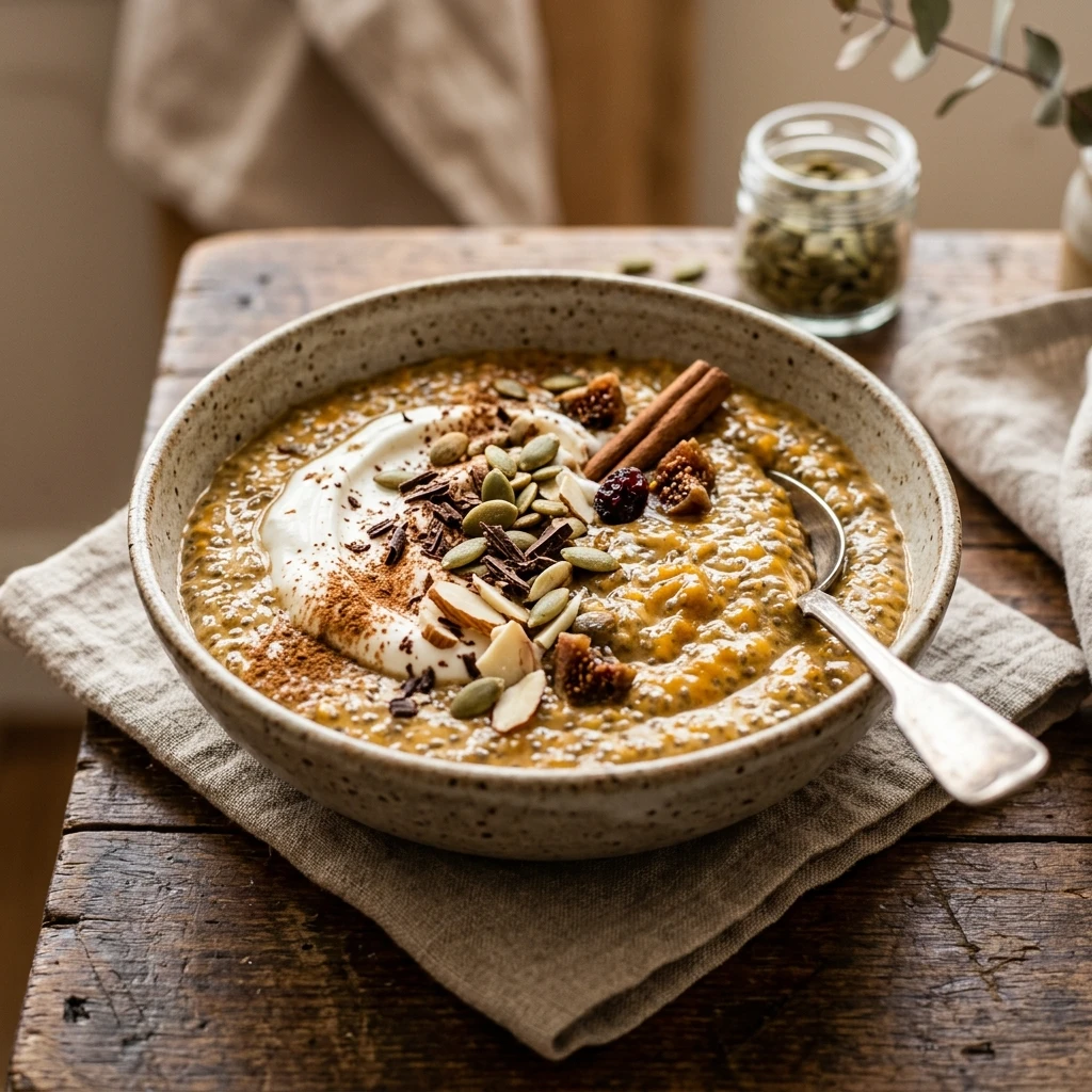Healthy Pumpkin Spice Chia Pudding With Protein Powder