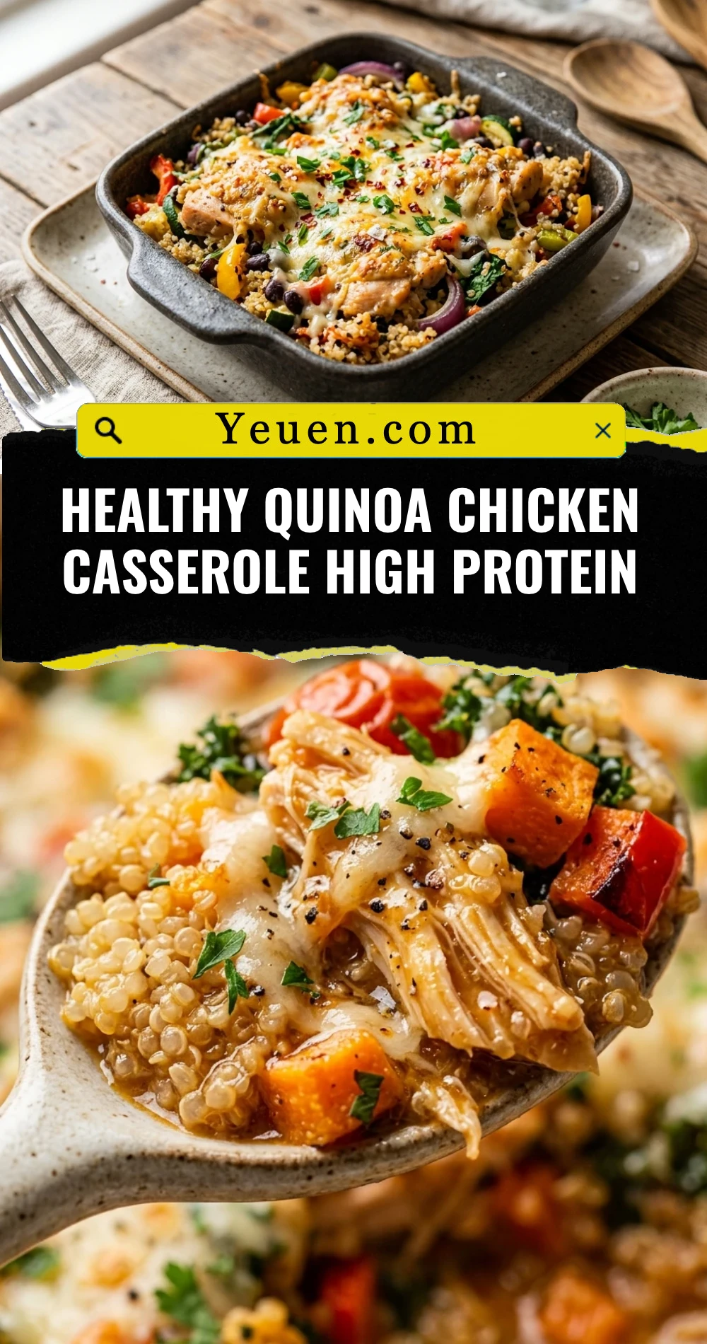 Healthy Quinoa Chicken Casserole High Protein