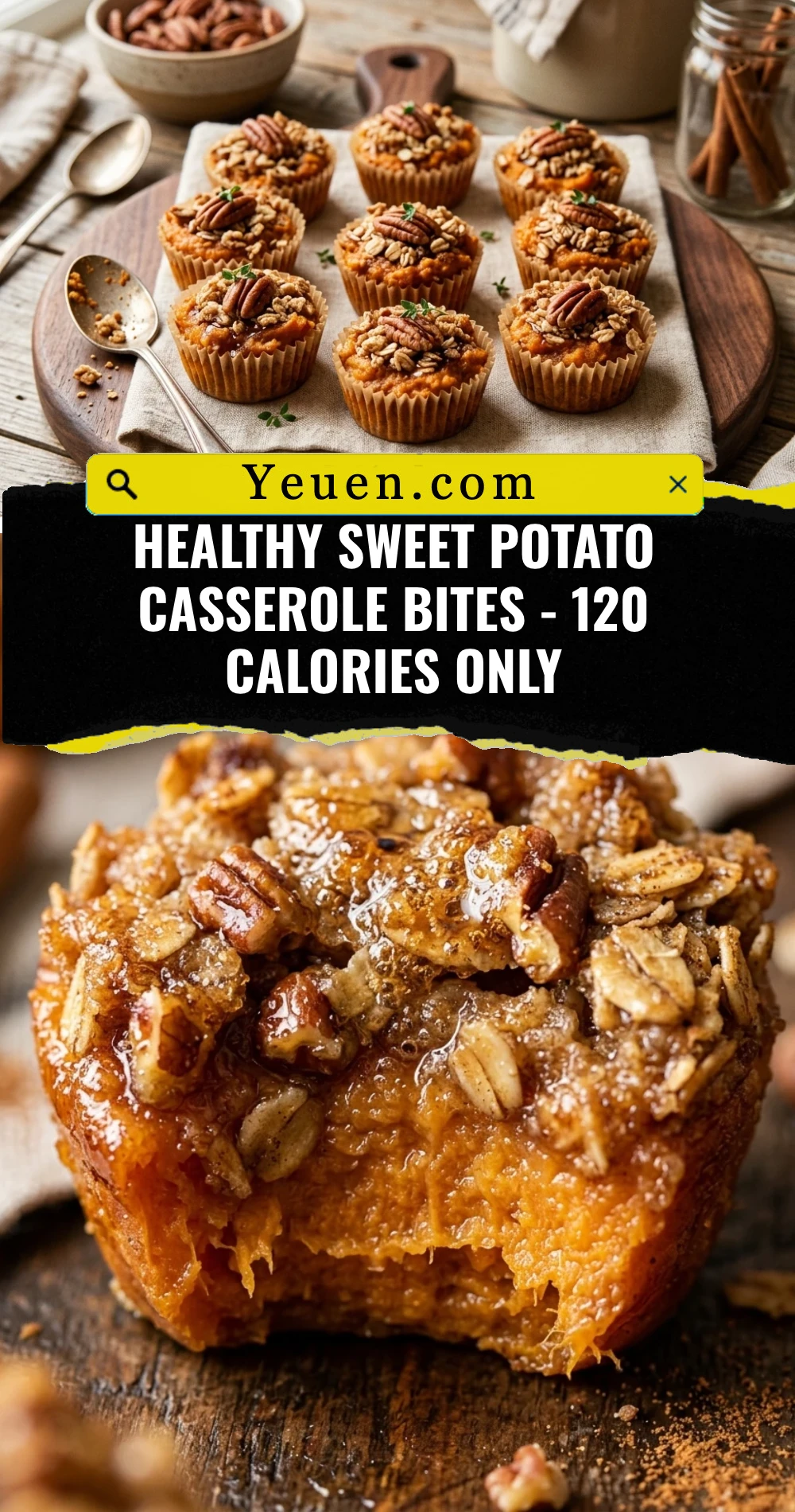 Healthy Sweet Potato Casserole Bites - 120 Calories Only