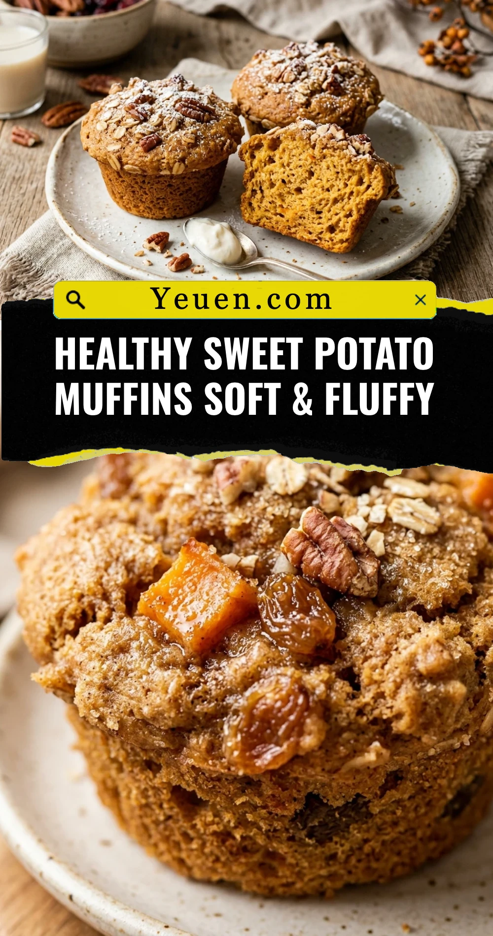 Healthy Sweet Potato Muffins Soft & Fluffy