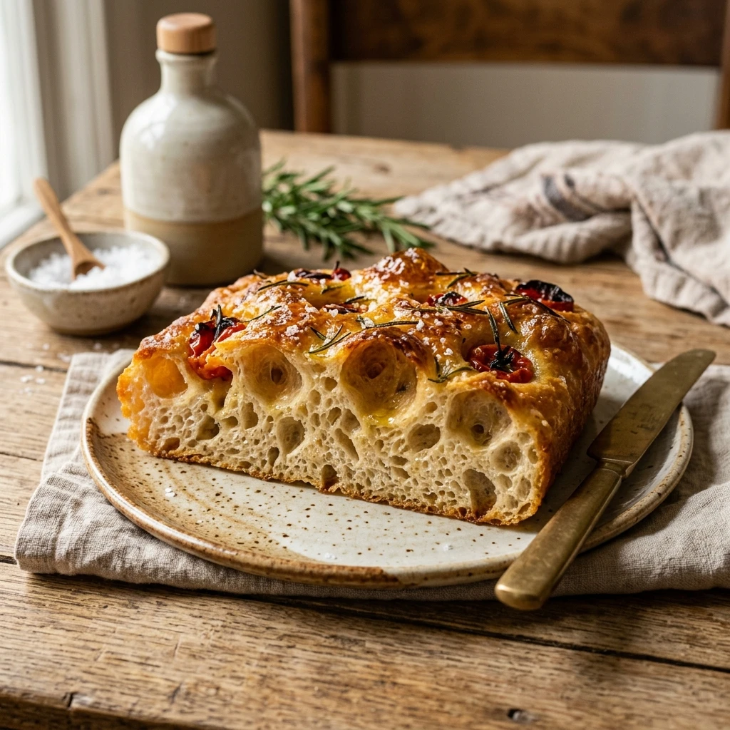 High Hydration Sourdough Focaccia Bubbles