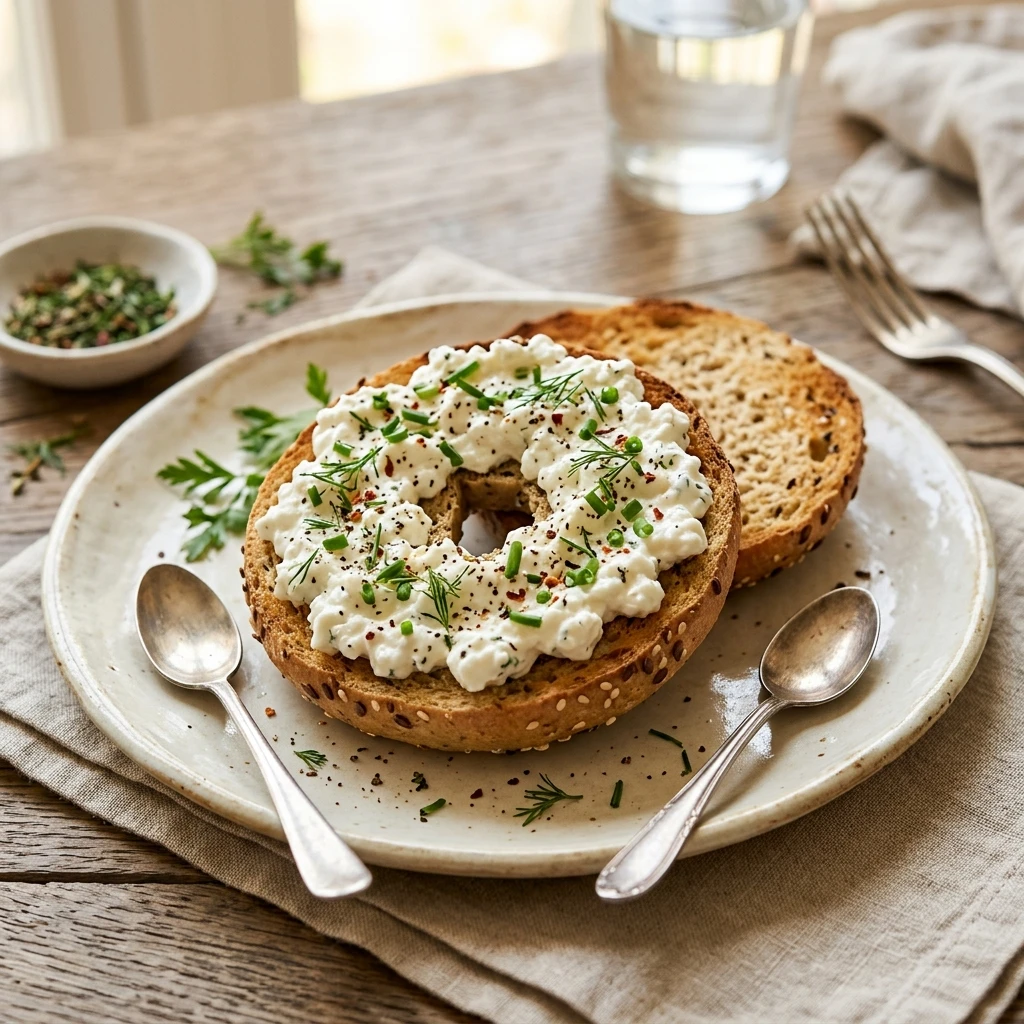 High Protein Bagel With Cottage Cheese - 15g No Yeast