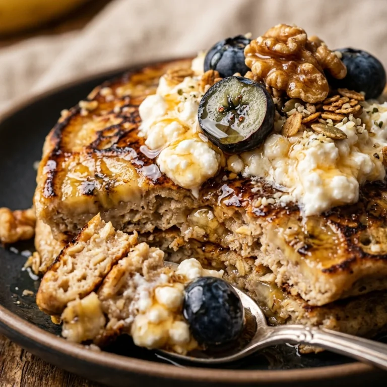 High Protein Banana Pancakes Cottage Cheese 25g