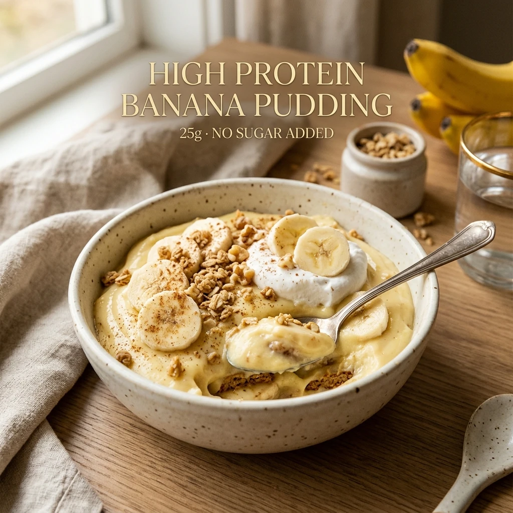 High Protein Banana Pudding - 25g No Sugar Added