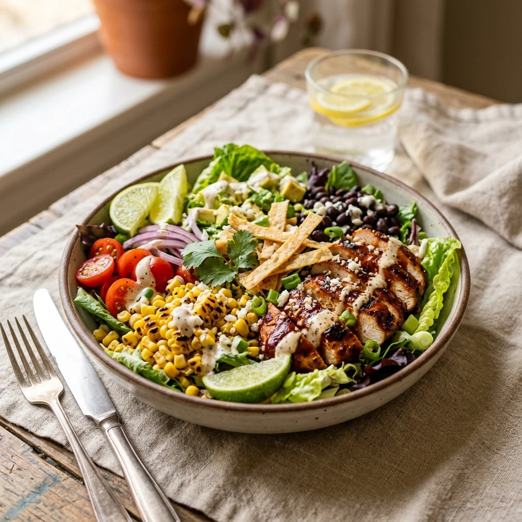 High Protein BBQ Chicken Salad 35g Loaded Corn & Black Beans