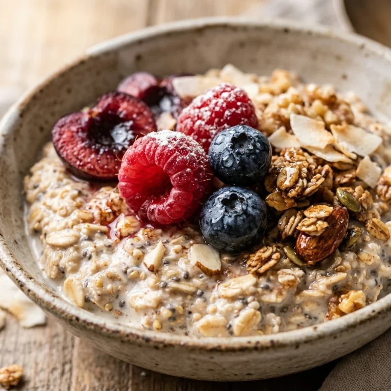 High Protein Breakfast Bowl 20g+ Easy Overnight Oats Meal Prep