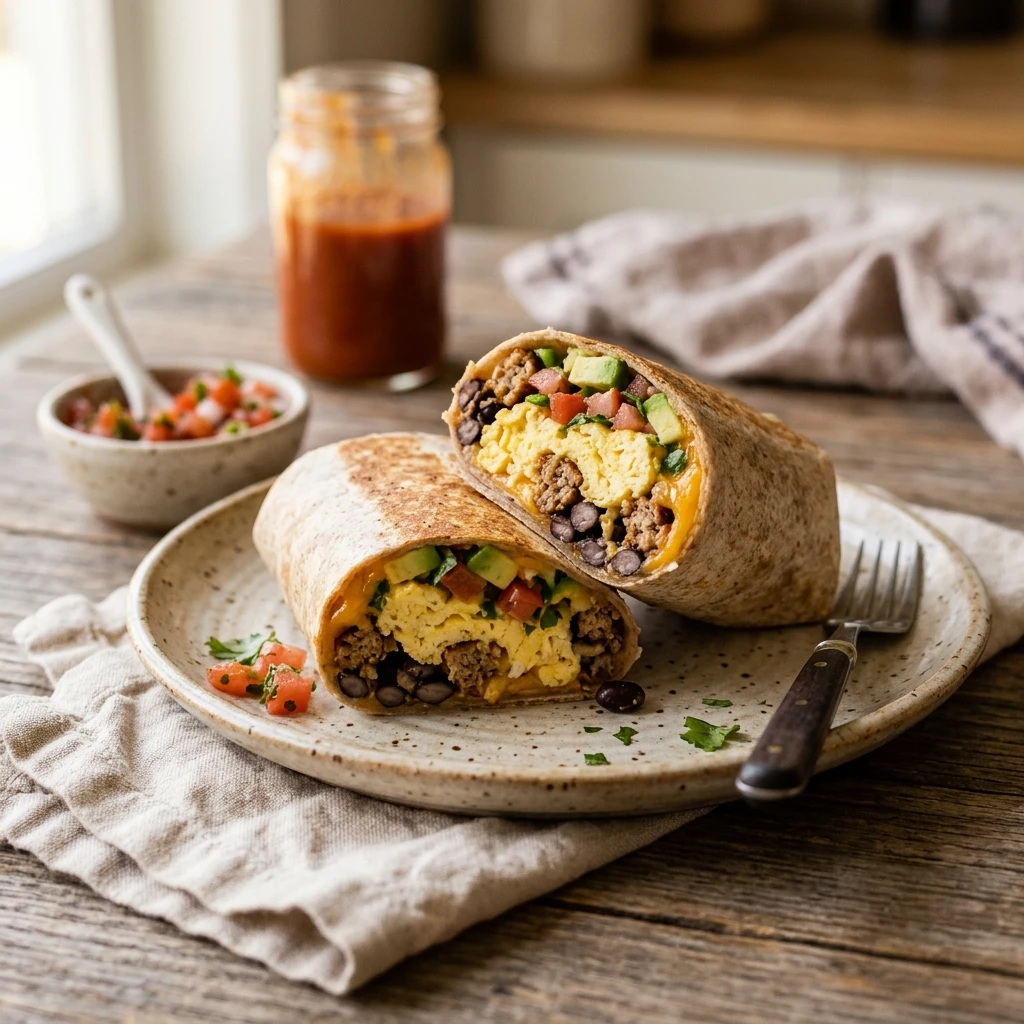 High Protein Breakfast Burrito 30g+ Easy Meal Prep Macro Friendly