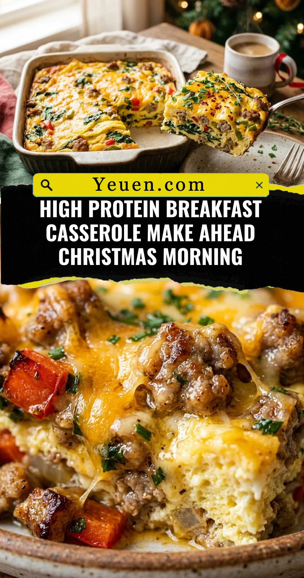High Protein Breakfast Casserole Make Ahead Christmas Morning