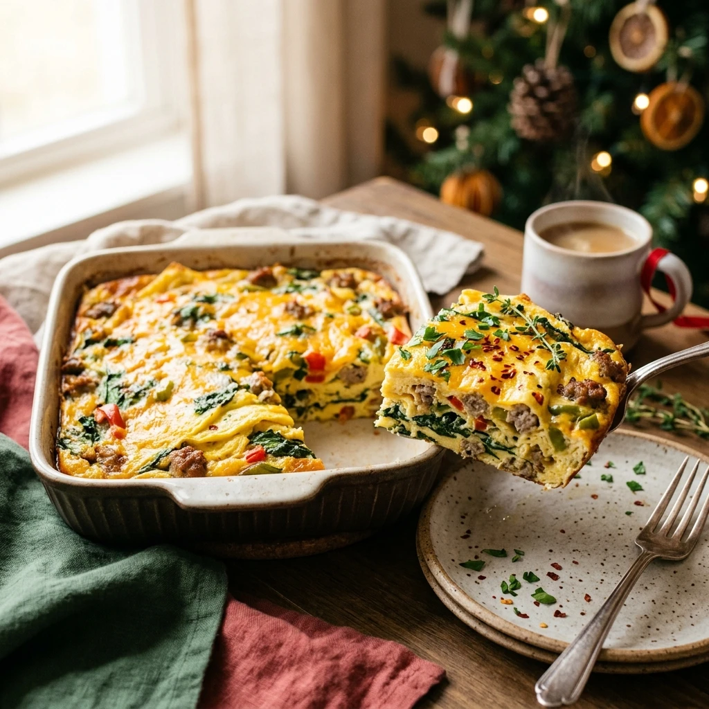 High Protein Breakfast Casserole Make Ahead Christmas Morning