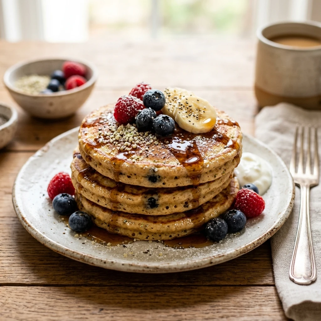 High Protein Breakfast Pancakes 30g+ Easy Meal Prep Macro Friendly