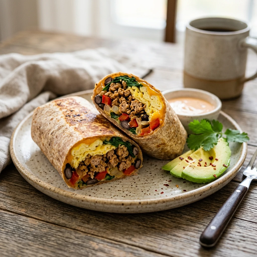 High Protein Breakfast Wrap 30g+ Easy Meal Prep Macro Friendly
