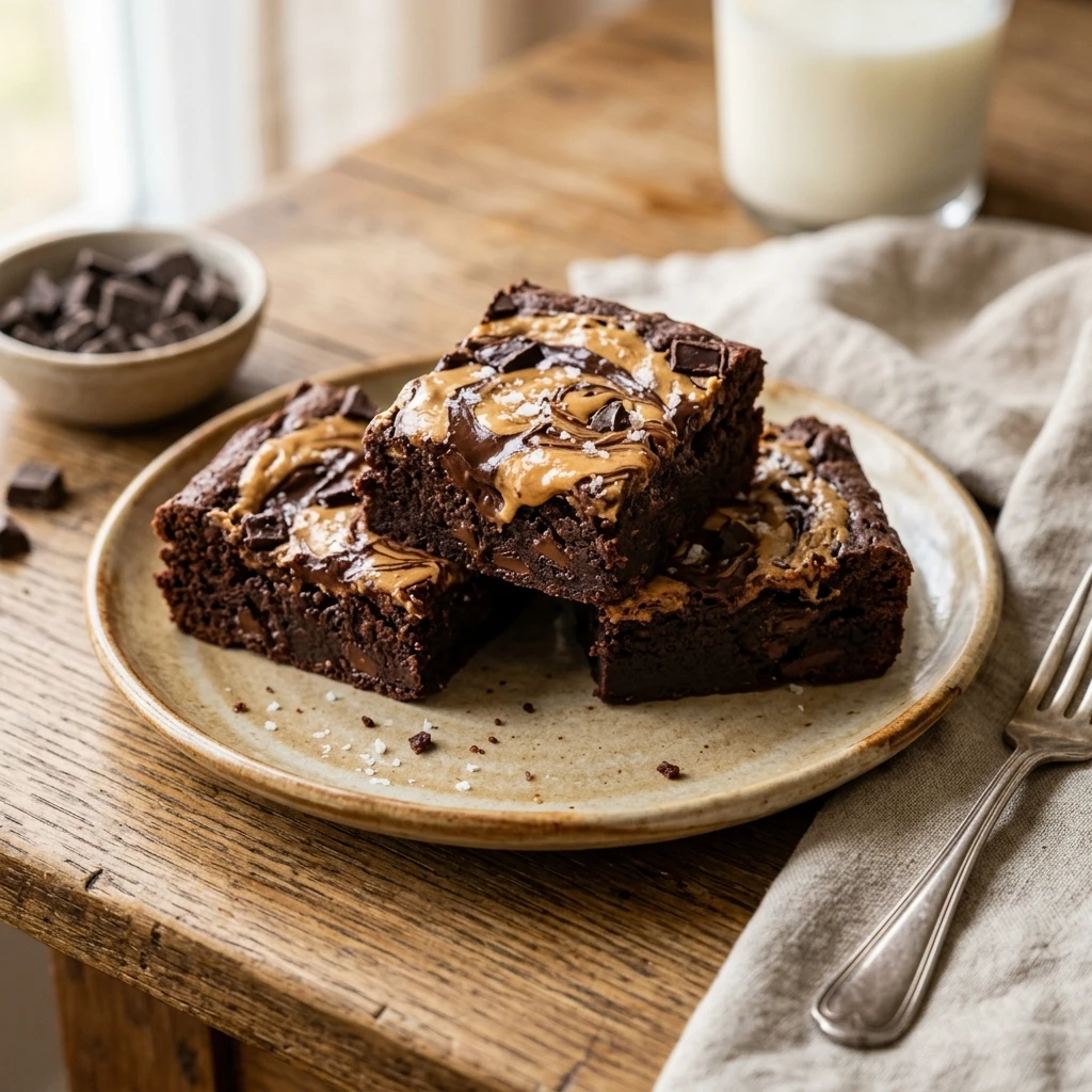 High Protein Brownies Peanut Butter Cottage Cheese 20g