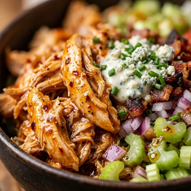 High Protein Buffalo Chicken Salad Loaded