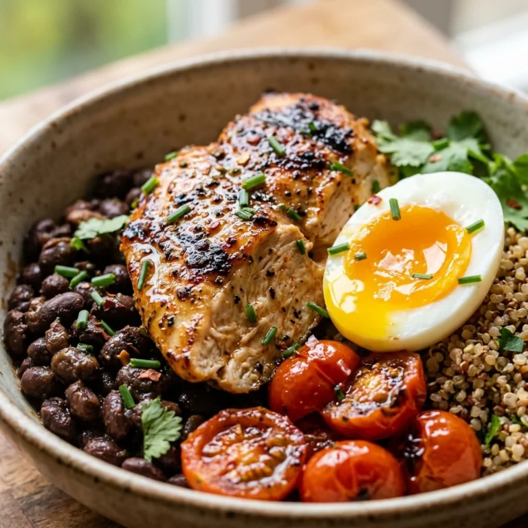 High Protein Chicken Bowl 30g+ Easy Macro Friendly Meal Prep
