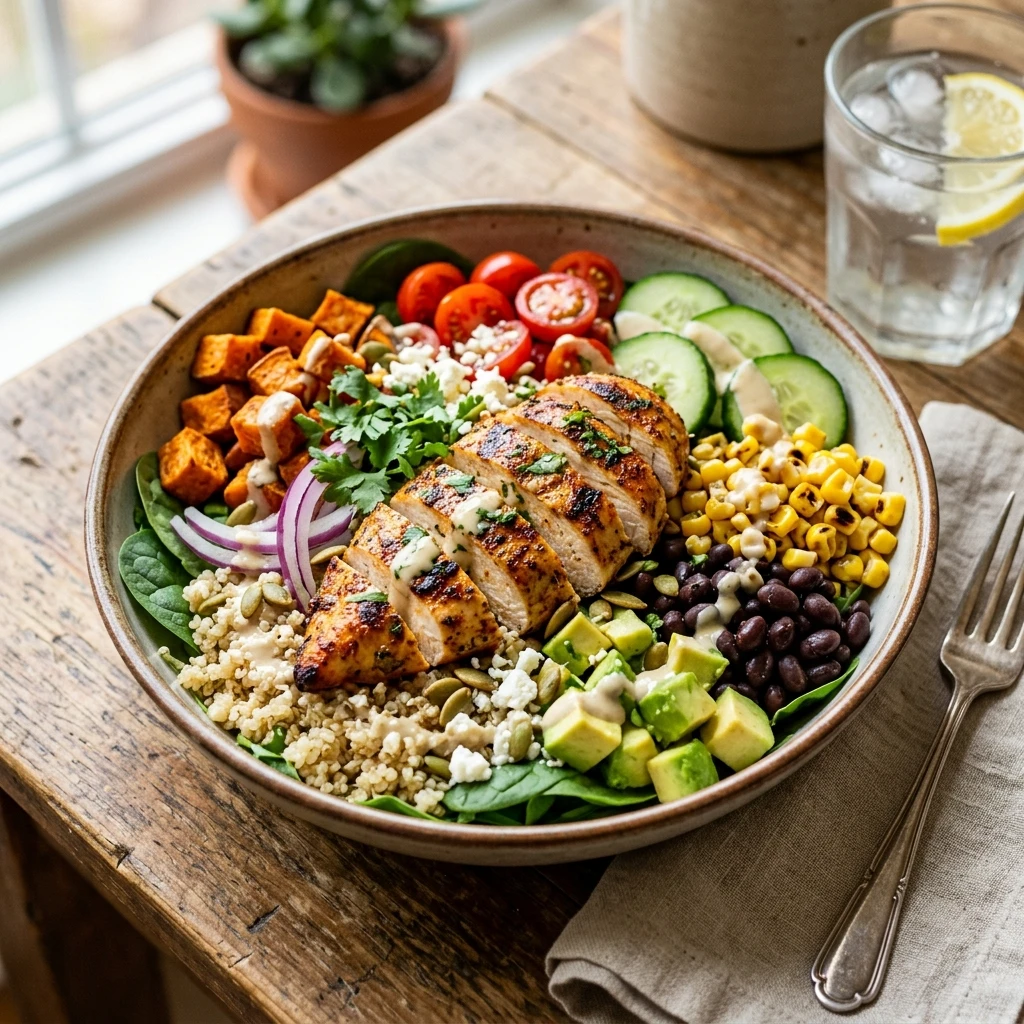 High Protein Chicken Bowl 30g+ Easy Macro Friendly Meal Prep
