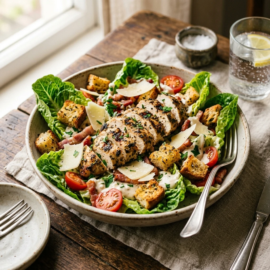High Protein Chicken Caesar Salad 40g No Sad Lettuce Loaded