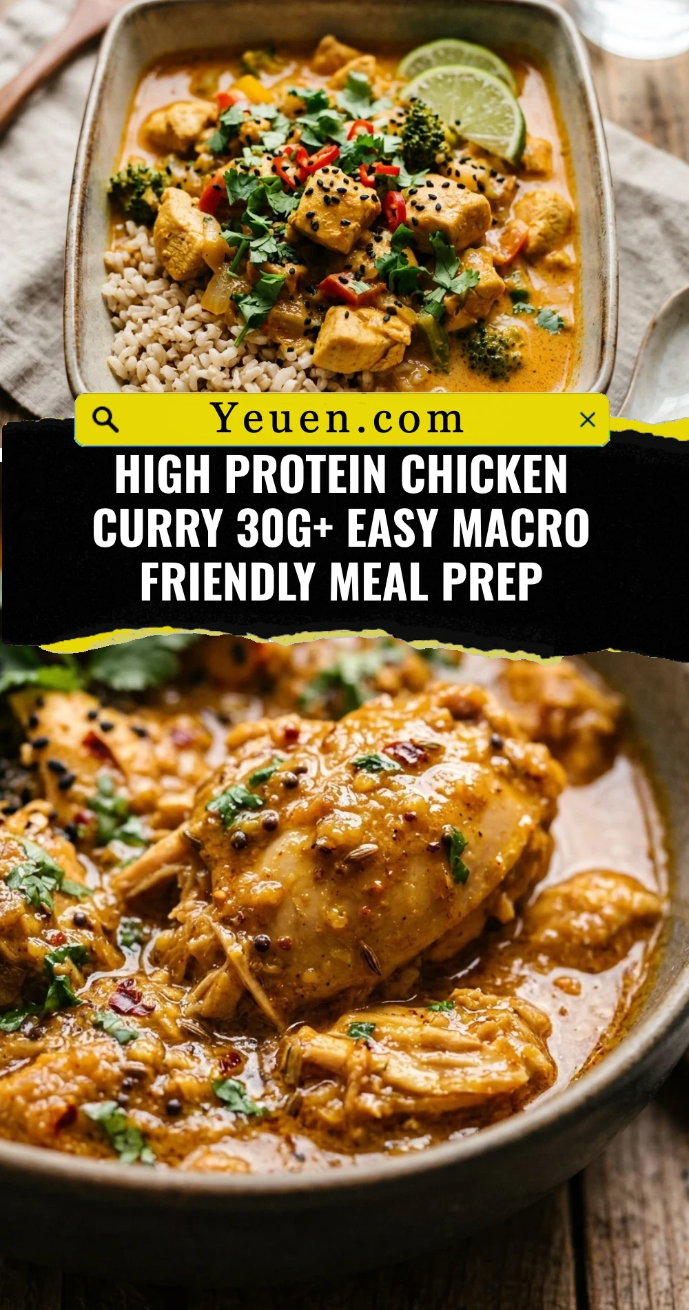 High Protein Chicken Curry 30g+ Easy Macro Friendly Meal Prep