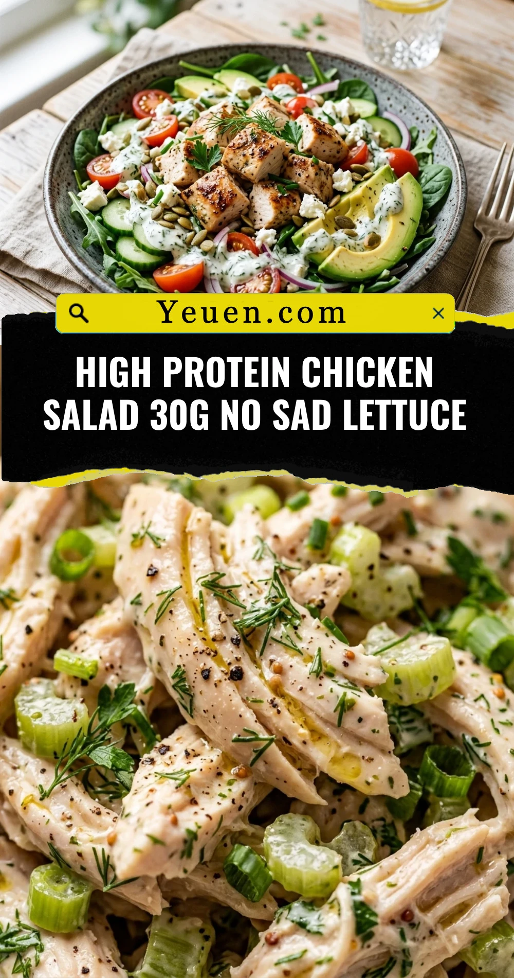 High Protein Chicken Salad 30g No Sad Lettuce