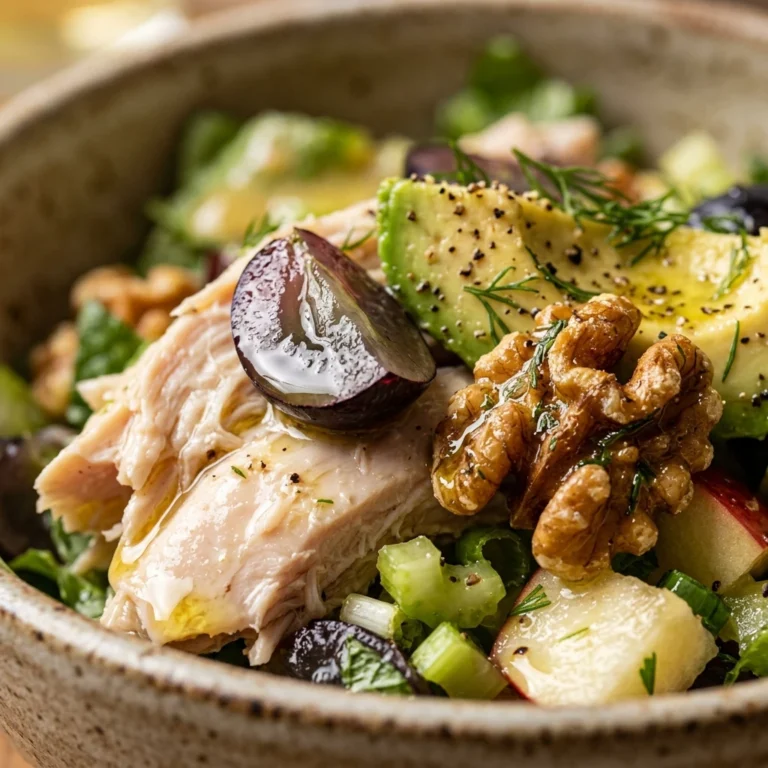 High Protein Chicken Waldorf Salad No Mayo