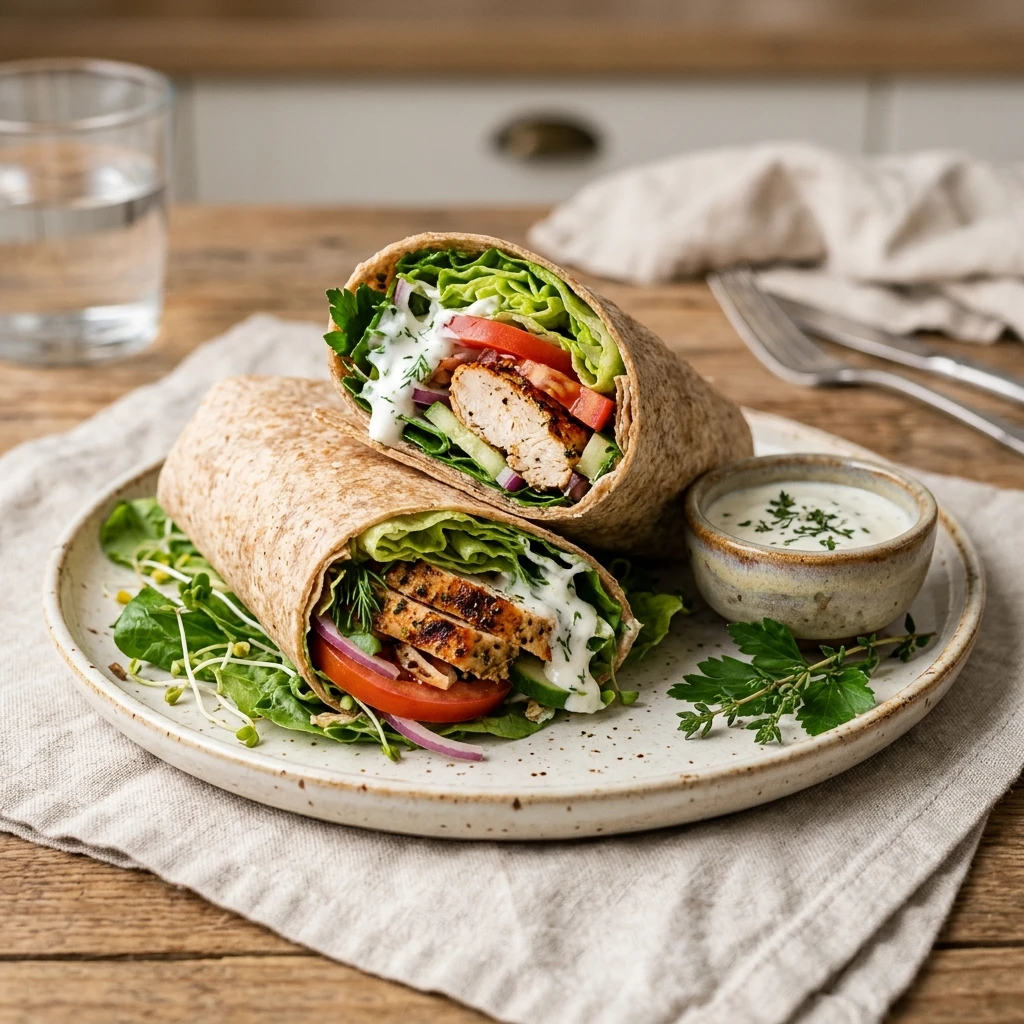 High Protein Chicken Wrap 30g+ Easy Macro Friendly Meal Prep