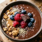 High Protein Chocolate Bowl Smoothie Weight Loss Healthy Meal Prep