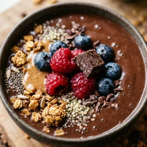 High Protein Chocolate Bowl Smoothie Weight Loss Healthy Meal Prep