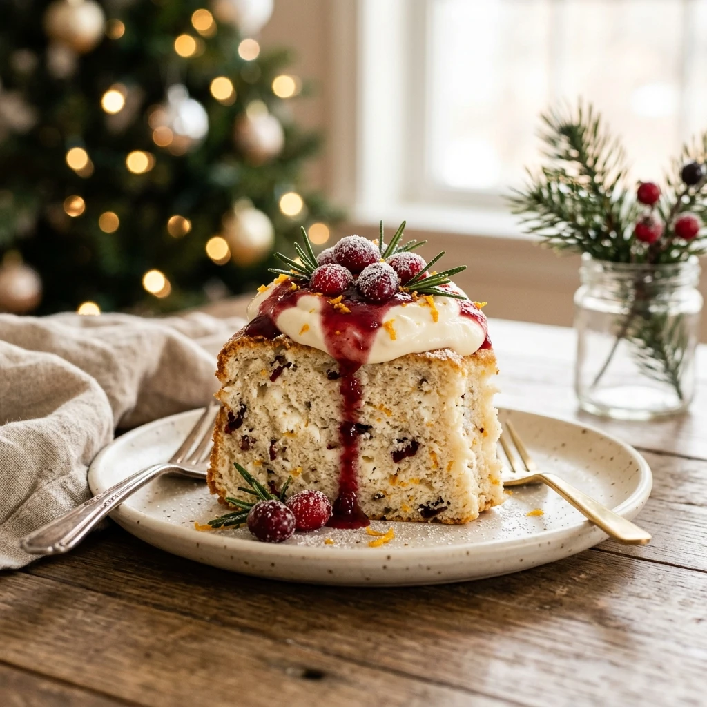 High Protein Christmas Angel Food Cake Cottage Cheese