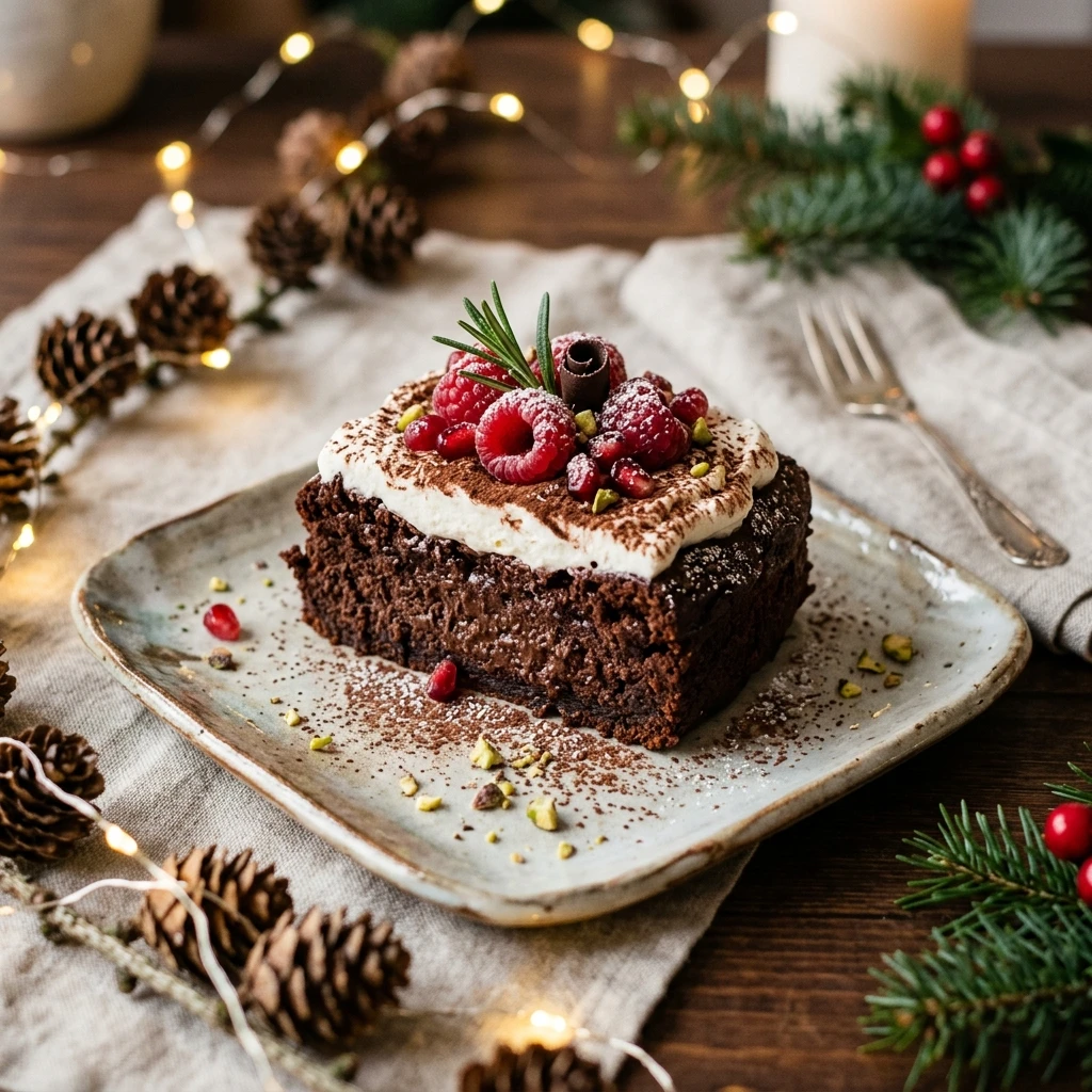 High Protein Christmas Chocolate Cake Cottage Cheese 20g