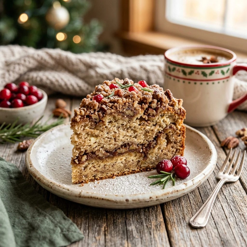 High Protein Christmas Coffee Cake Cottage Cheese