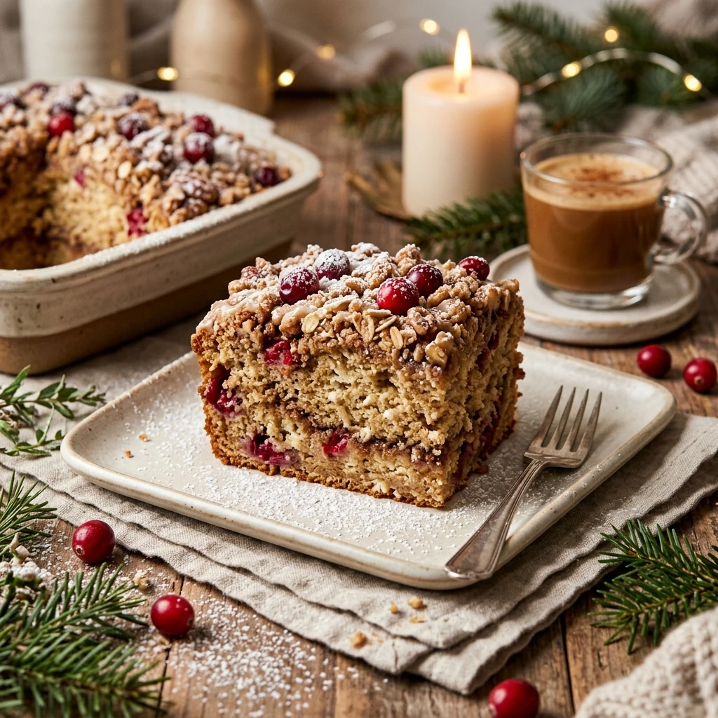 High Protein Christmas Coffee Cake Cottage Cheese