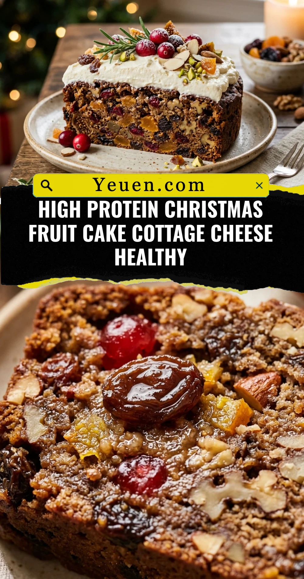High Protein Christmas Fruit Cake Cottage Cheese Healthy
