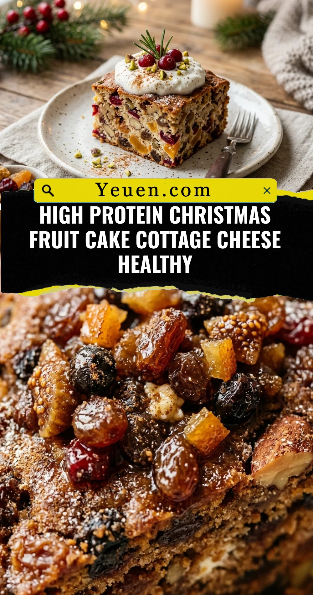High Protein Christmas Fruit Cake Cottage Cheese Healthy