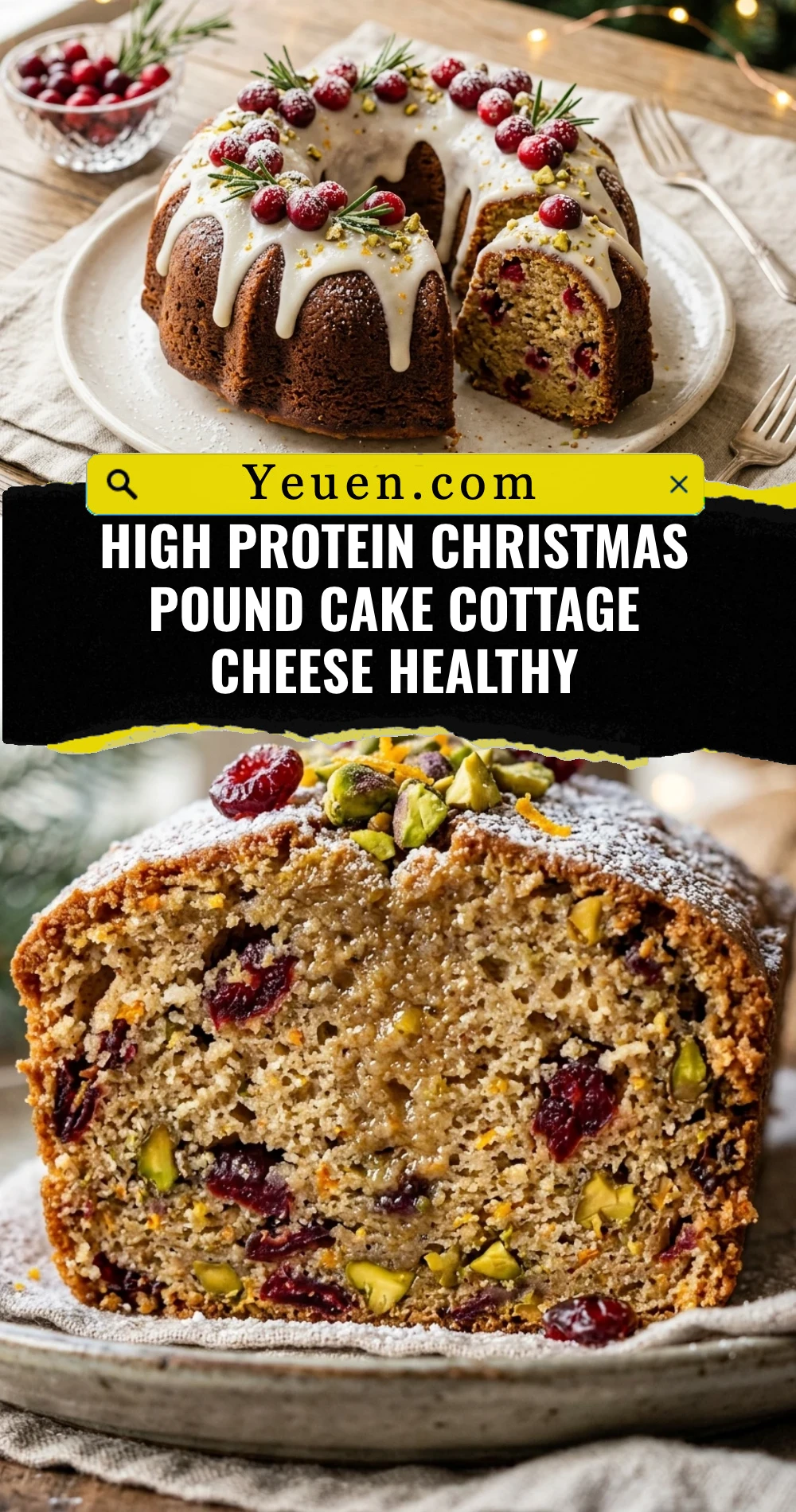 High Protein Christmas Pound Cake Cottage Cheese Healthy