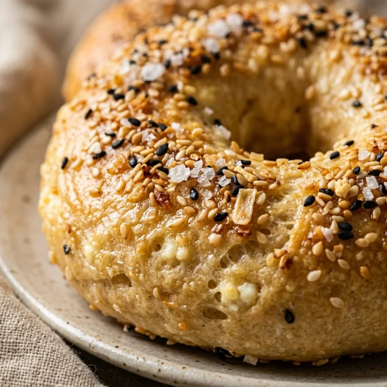 High Protein Cottage Cheese Bagels With Everything Seasoning