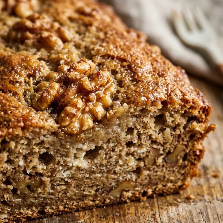 High Protein Cottage Cheese Banana Bread With Walnuts