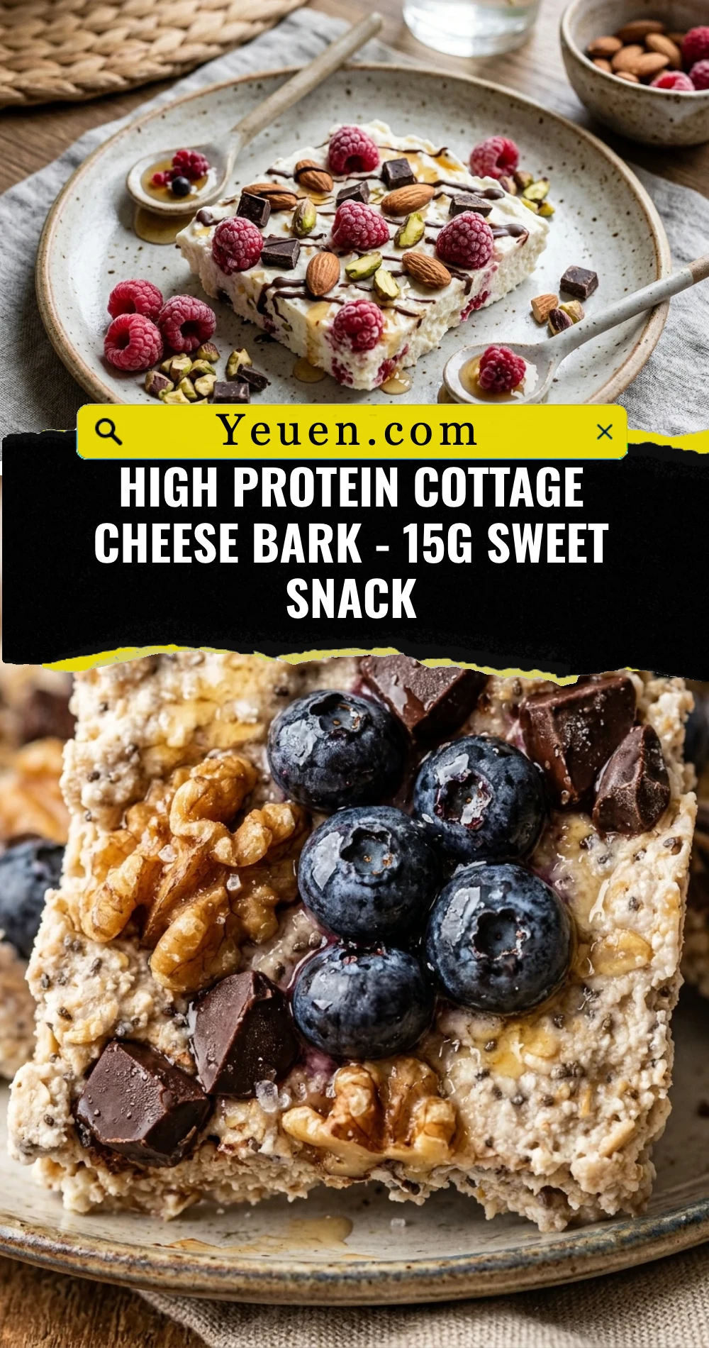 High Protein Cottage Cheese Bark - 15g Sweet Snack