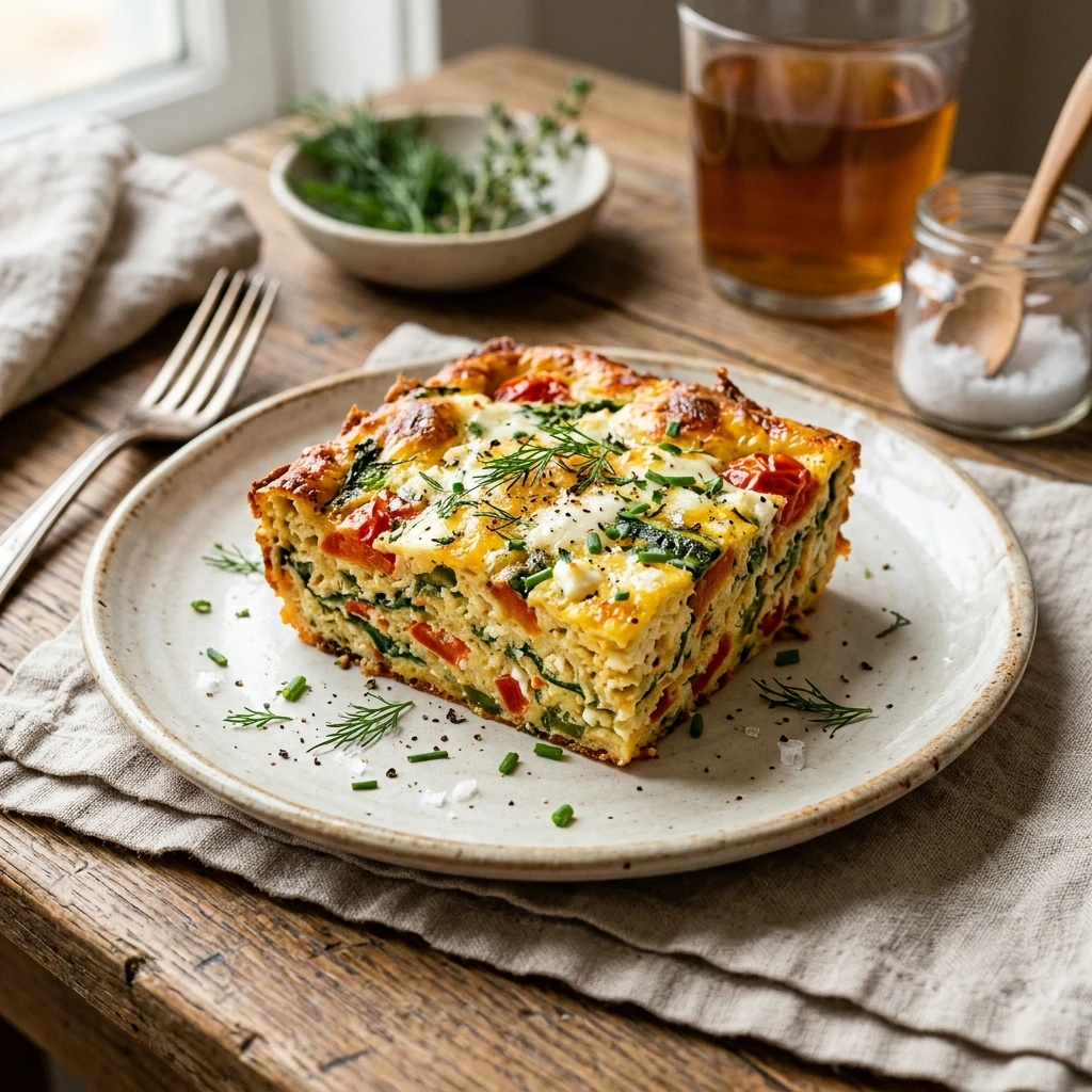 High Protein Cottage Cheese Breakfast Bake 20g+ Easy Meal Prep