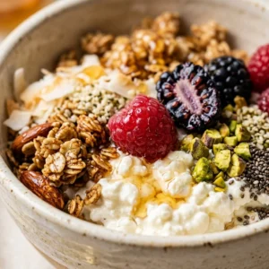 High Protein Cottage Cheese Breakfast Bowl 20g+ Easy No Powder