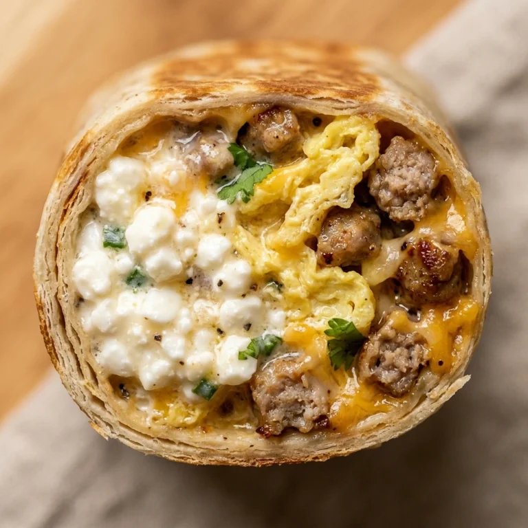 High Protein Cottage Cheese Breakfast Burrito 20g+ Easy Meal Prep