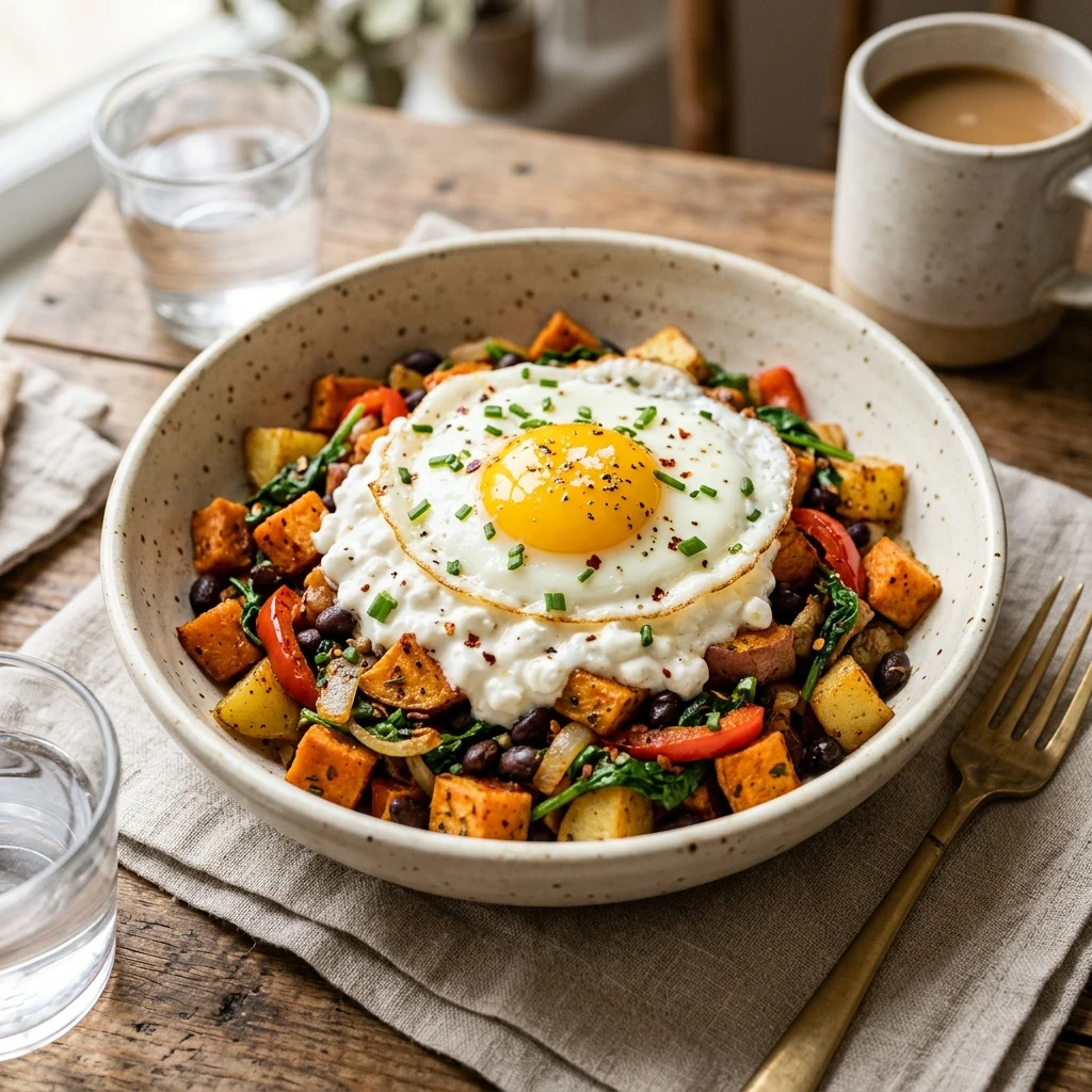 High Protein Cottage Cheese Breakfast Hash 20g+ Easy